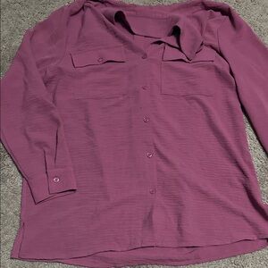Elegant Mauve Button-Down Shirt for Women NEW without tags